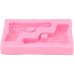 Moules en silicone en forme d'arme 3d, moules de cuisson en forme de pistolet pour la fabrication de ...