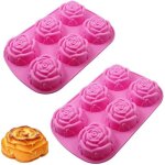 Moules silicone forme fleur rose, 2 pi�ces moule en silicone 3d, moules savon silicone fleurs, moules ...