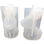 Moule en silicone lapin 3d pour diffuseur d?ar�me ou r�sine �poxy, bricolage manuel, id�al pour p�ques, ...
