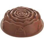 Moule en silicone marron cuisson antiadhesive en forme de rose