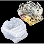 Moule en silicone en r�sine �poxy, moules en r�sine �poxy 3d � double main, moule en r�sine de moulage ...