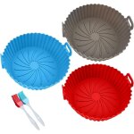 Moule silicone r�utilisable air fryer, ensemble 3 pi�ces + pinceau, compatible micro - ondes cuiseur ...