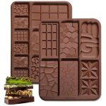 Moule tablette chocolat, moule tablette chocolat dubai, 2 pi�ces moule silicone chocolat, id�al pour ...