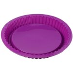 Moule tarte silicone antiadh�sif 1 pi�ce, base g�teau p�tisserie, cuisson facile et durable