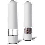 Moulin lectrique au sel et au poivre ? moulin  pices rouges  batterie blanche, rugosit rglable, ...