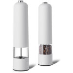 Moulin �lectrique au sel et au poivre ? moulin � �pices rouges � batterie blanche, rugosit� r�glable, ...