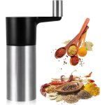 Moulin � noix de muscade, r�pe � noix de muscade, 3 noix de muscade, en acier inoxydable, avec r�cipient ...