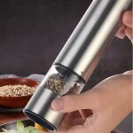 Moulin à poivre électrique rechargeable par usb, automatique à une main, réglage de la grosseur, rechargeable ... Moulin à poivre électrique rechargeable par usb, automatique à une main, réglage de la grosseur, rechargeable ...