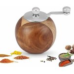 Moulin � poivre manuel, guazhunimoulin � sel en bois moulin � �pices rond moulin � �pices brun avec rotor ...