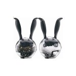 Moulin  poivre noir manuel, design en forme d'oreilles de lapin noir en forme de boule, salire et poivrire ...