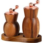 Moulin � poivre et moulin � sel en bois d?acacia 2 pi�ces ? moulin � poivre (poivrier) & moulin � sel ...