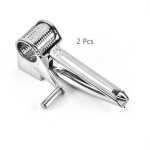 Moulin � r�pe fromage 2 tambour inox - simple, r�sistant et efficace - ambidextre