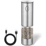 Moulin � sel et � poivre �lectrique, moulin a poivre electrique grande capacit� de 110 ml, r�glage par ...