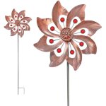 Moulin � vent cin�tique 3d en m�tal pour terrasse, pelouse et d�coration de jardin (laiton)