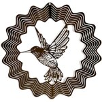 Moulin  vent pour extrieur sculpture en mtal colibri mobile  vent en mtal dcoration de jardin fentre ...