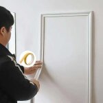 Moulure autocollante flexible en pvc blanc 500 cm x 3. 3 cm r�sistante aux chutes adh�re � tous types ...