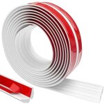 Moulures d�coratives autocollantes blanches 3m x 4cm, bande d�corative en tpe flexible, autocollante, ...