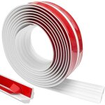 Moulures d�coratives autocollantes blanches 3m x 4cm, bande d�corative en tpe flexible, autocollante, ...