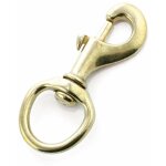 Mousqueton long en laiton avec ensemble de chambre � coucher rond de taille moyenne, une couleur or