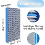 Mousse filtre aquarium 8d ouate aquarium 30 x 20 cm mousse filtrante en nid d'abeille mousse r�utilisables ...