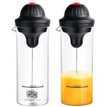 Mousseur � lait �lectrique en acier inoxydable, aliment� par piles, id�al pour les lattes, cappuccinos, ...