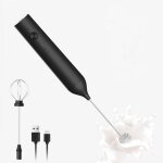 Mousseur � lait rechargeable, mousseur � lait �lectrique � 3 vitesses, avec poign�e et accessoire fouet ...