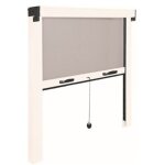 Moustiquaire enroulable, blanche 120 x 140 cm