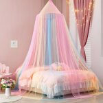 Moustiquaire de lit, ciel de lit fille, arc - en - ciel moustiquaire pour lit double simple, ciel de ...