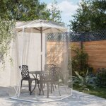 Moustiquaire pour parasol 220 maille blanc ?330x250 cm - vidaxl
