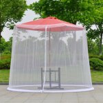 Moustiquaire pour parasol, moustiquaire d'extrieur avec porte zippe pour parasols de 230  300 cm, ...