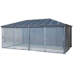 Moustiquaire pour pergola autoportante belize 6x3, 6 m gris ardoise - hesp�ride