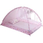 Moustiquaire pliable pour berceau, 90 x 120 cm, portable, sans installation, rose
