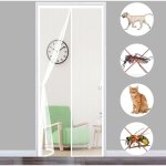 Moustiquaire porte magn�tique 120x210cm(47x83inch) rideau moustiquaire rideau anti mouche fermeture automatiqu ...