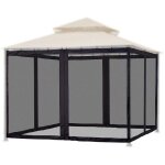 Moustiquaire de remplacement pour tonnelle avec fermeture �clair, moustiquaire pour parapluies, rideau ...