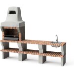 Maestro ferretero - movelar - barbecue prfabriqu  bois et charbon de bois modle pack 1 palermo (gris ...