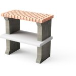 Movelar - support latral du module luna pour barbecue en bton prfabriqu (gris, orange - 76 x 47 x ...