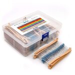 2600pcs kit de rsistance lectrique 130 valeurs 1 ohm - 3m ohm 1 / 4w avec bote en plastique composants ...