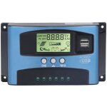 Mppt contrleur de charge solaire, 40 a 12 v 24 v rgulateur de panneau solaire avec cran lcd double ...