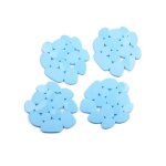 Lot de 4 tapis antiderapants de douche ou baignoire pvc galets 12x13cm bleu ciel msv Lot de 4 tapis antiderapants de douche ou baignoire pvc galets 12x13cm bleu ciel msv