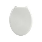 Abattant wc mdf cleo blanc - charnières inox msv Abattant wc mdf cleo blanc - charnières inox msv