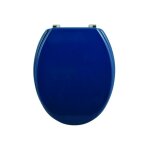 Abattant wc mdf cleo bleu fonc - charnires inox msv