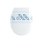 Msv - abattant wc thermo dur malta bleu & blanc - charnires ps