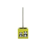 Brosse wc avec support mdf & acier inox carr panda msv