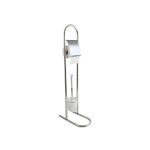 Combiné wc en acier chromé gris msv Combiné wc en acier chromé gris msv