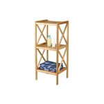 Msv - etagère 3 niveaux en bambou 36, 5x33x85cm Msv - etagère 3 niveaux en bambou 36, 5x33x85cm