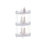 Msv - etagre d'angle de douche 3 niveaux  fixer agadir blanc