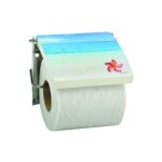 Porte rouleau papier wc mural mdf inox paradise bleu msv Porte rouleau papier wc mural mdf inox paradise bleu msv