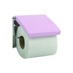 Porte rouleau papier wc mural mdf & inox rose msv