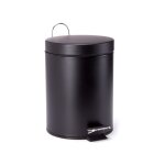 Poubelle à pédale acier 3l noir mat - msv Poubelle à pédale acier 3l noir mat - msv