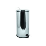Msv - poubelle  pdale de cuisine inox miroir 30l inox